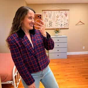 Vintage Koret Purple Pink Cropped Blazer Jacket 10